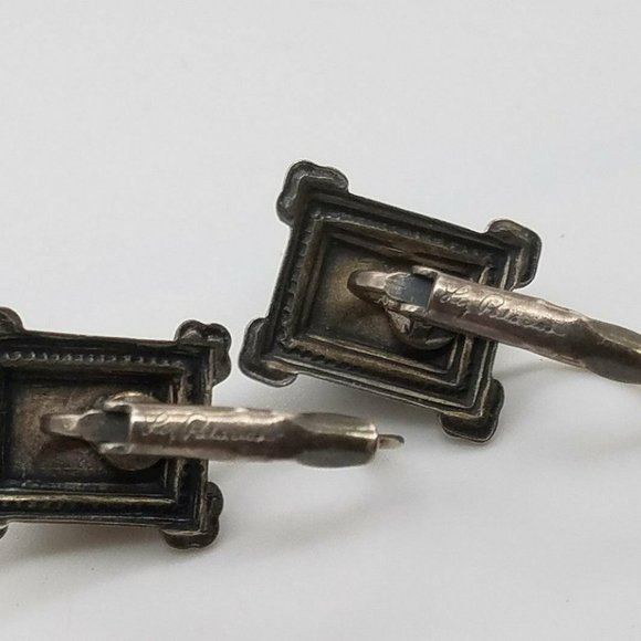 Vtg 90’s Liz Palacios Signed Lavender Blue Swarovski Crystal Lever Back Earrings - Picture 4 of 5